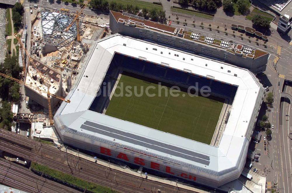 Basel aus der Vogelperspektive: Arena - Stadion St. Jakob-Park des FC Basel in Basel in der Schweiz