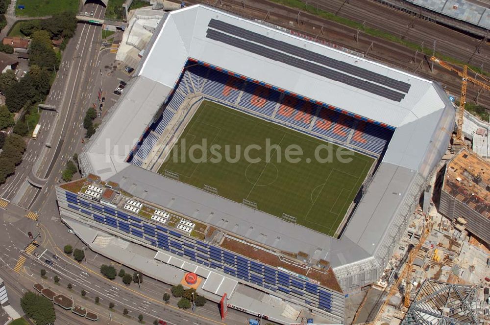 Luftbild Basel - Arena - Stadion St. Jakob-Park des FC Basel in Basel in der Schweiz