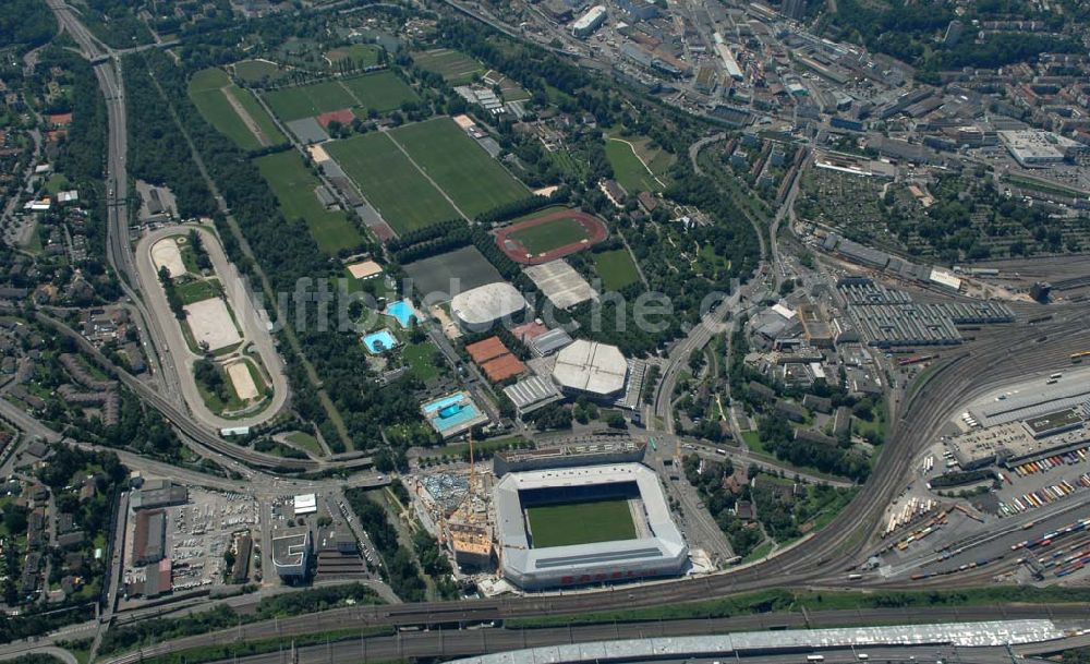 Luftbild Basel - Arena - Stadion St. Jakob-Park des FC Basel in Basel in der Schweiz