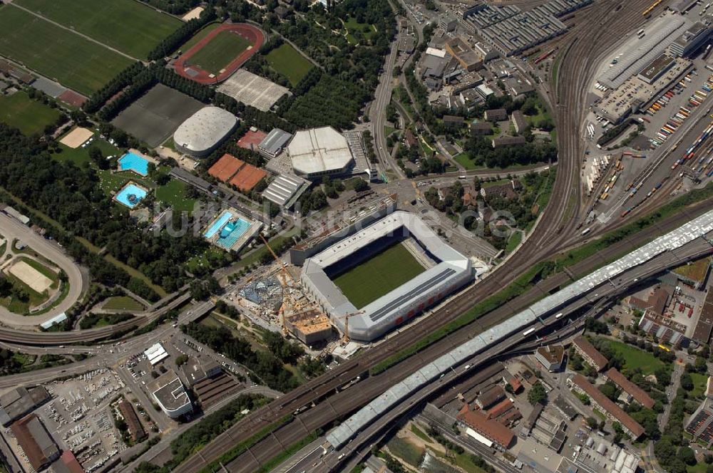 Luftaufnahme Basel - Arena - Stadion St. Jakob-Park des FC Basel in Basel in der Schweiz