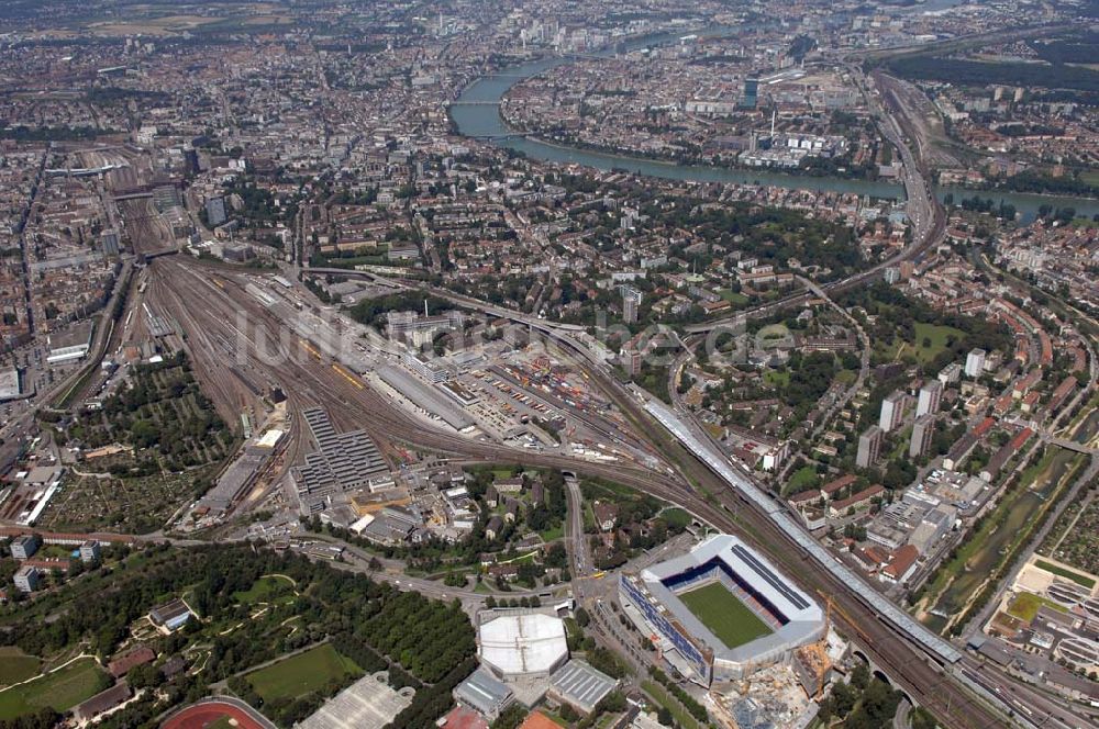 Luftbild Basel - Arena - Stadion St. Jakob-Park des FC Basel in Basel in der Schweiz