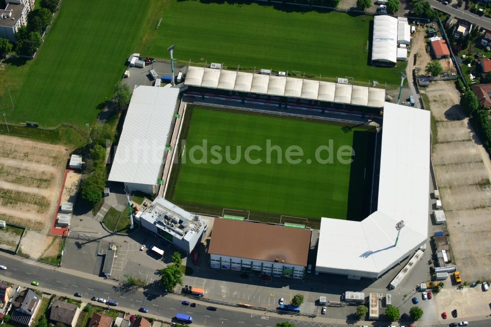 Luftaufnahme Fürth - Arena des Stadion am Laubenweg in Fürth im Bundesland Bayern