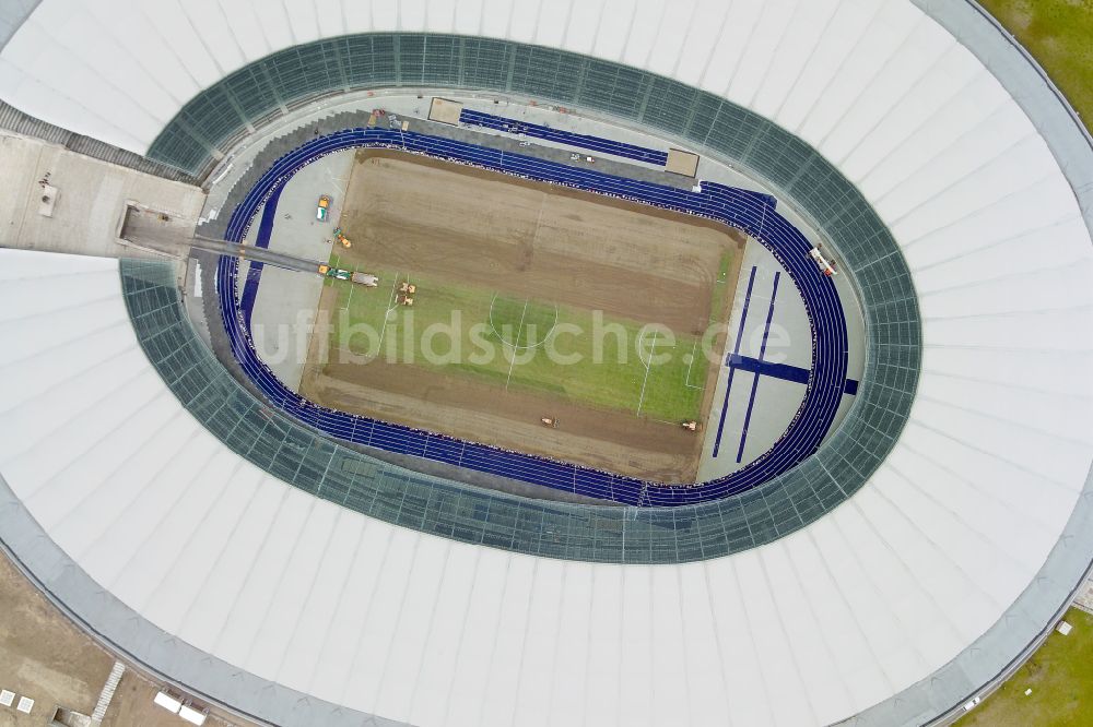 Berlin aus der Vogelperspektive: Arena des Stadion Olympiastadion in Berlin