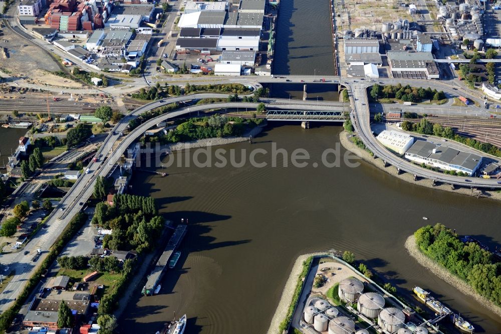 Luftbild Hamburg - Argentinienknoten in Hamburg-Mitte / Steinwerder