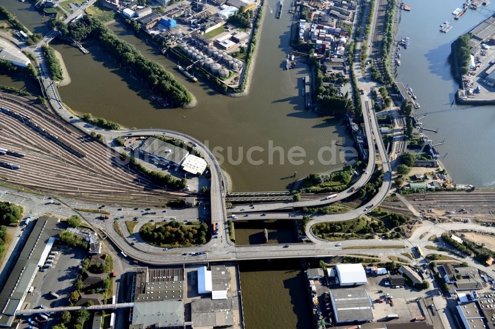 Luftbild Hamburg - Argentinienknoten in Hamburg-Mitte / Steinwerder