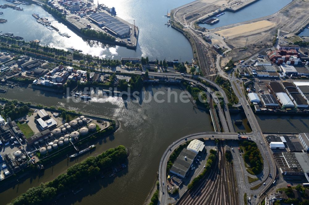 Luftbild Hamburg - Argentinienknoten in Hamburg-Mitte / Steinwerder