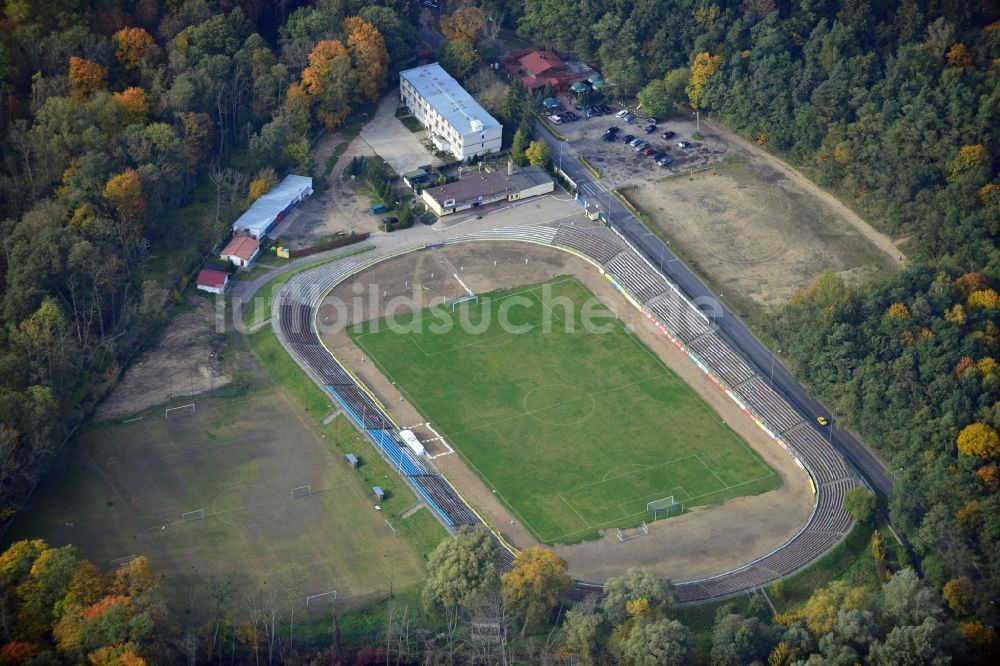 Luftaufnahme Stettin / Szczecin - Arkonii Stadium Szczecin in Stettin / Szczecin in der Woiwodschaft Westpommern / Zachodniopomorskie in Polen