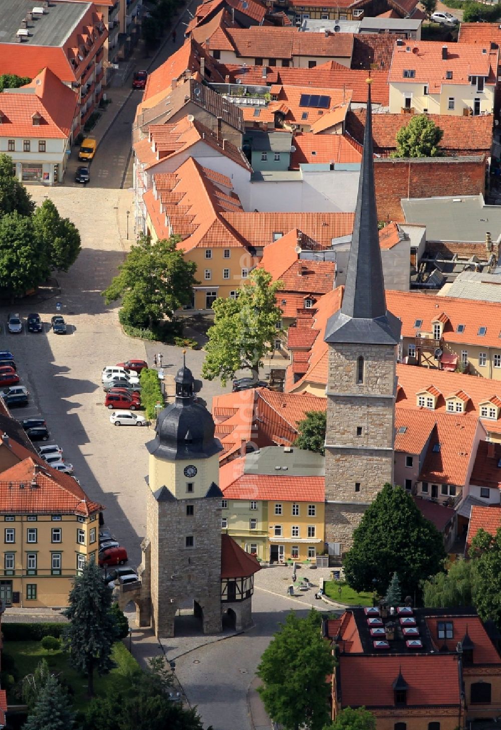 Arnstadt aus der Vogelperspektive: Arnstadt im Bundesland Thüringen