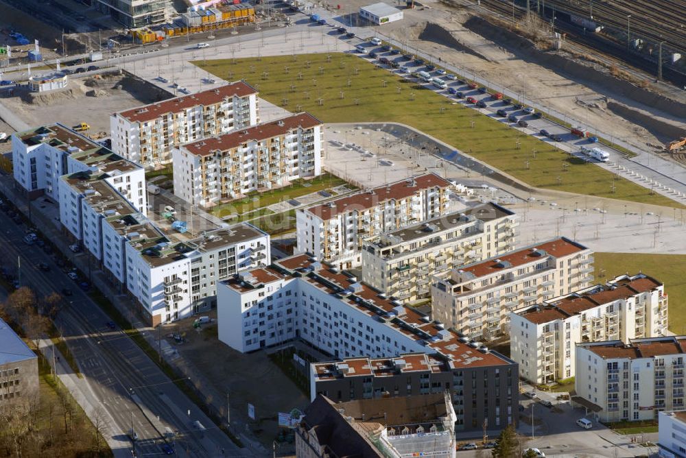 München aus der Vogelperspektive: Arnulfpark München