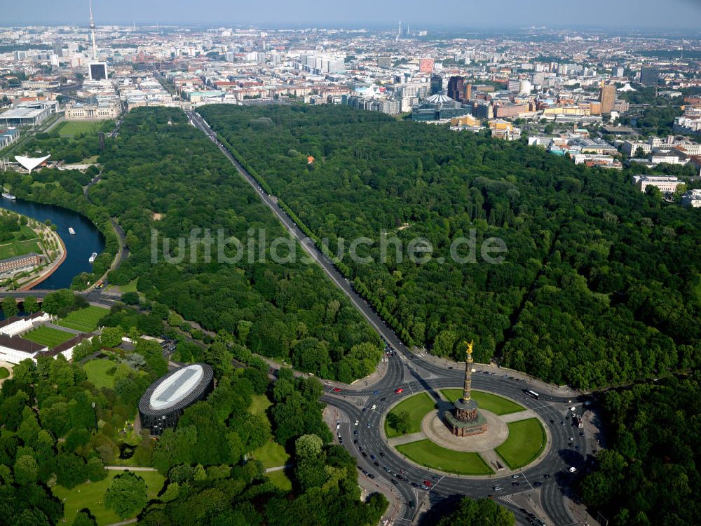 Luftbild Berlin - as a national monument to the unification wars, designed by Heinrich Strack