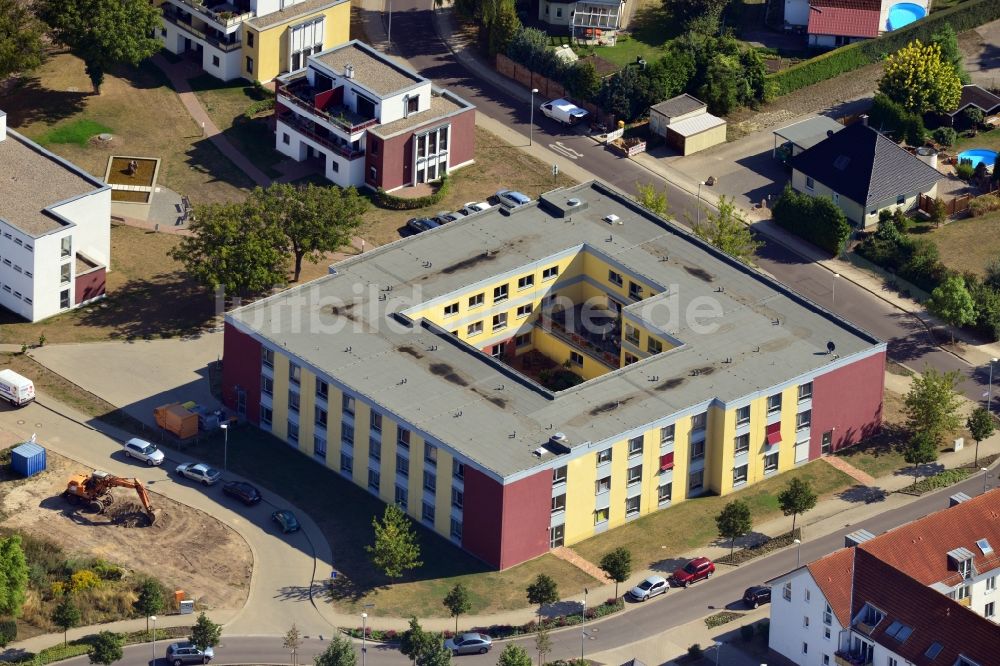 Magdeburg von oben - ASB Altenpflegeheim Am Birnengarten 63 in Magdeburg im Bundesland Sachsen-Anhalt