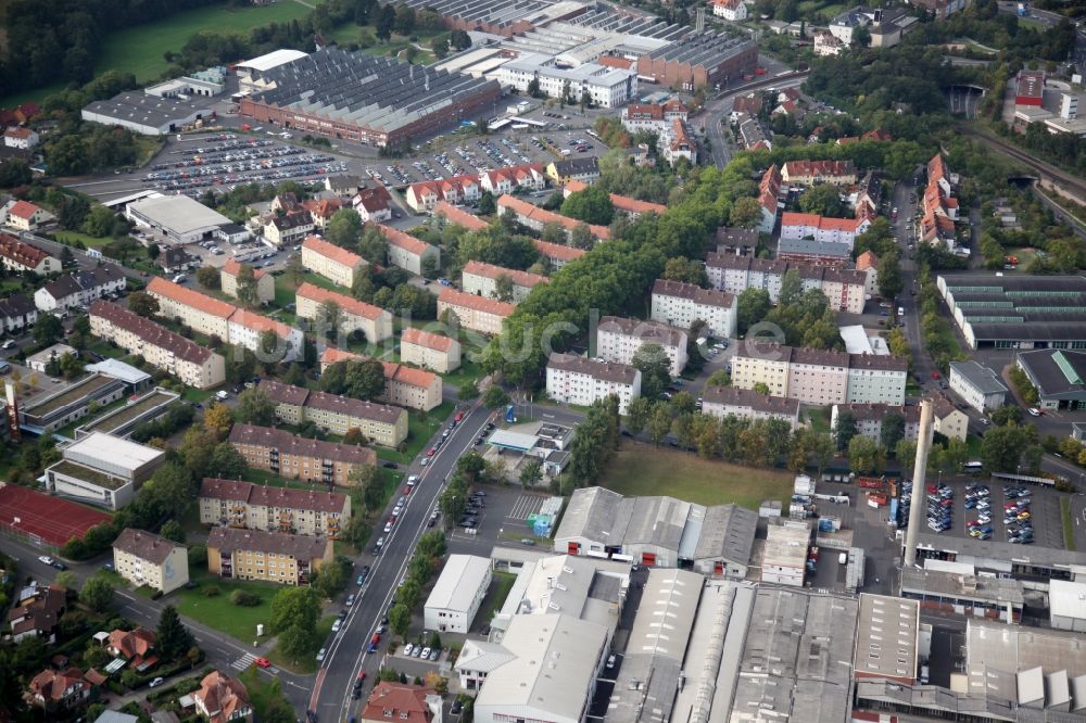 Aschaffenburg aus der Vogelperspektive: Aschaffenburg-Schweinheim im Bundesland Bayern