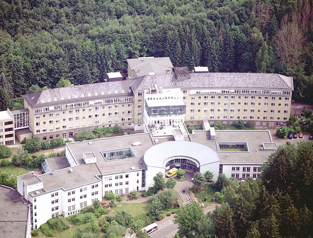 Seesen aus der Vogelperspektive: Asklepios Kliniken Schildautal gegliedert in ein Akuthaus und eine Klinik für Neurologische Rehabilitation