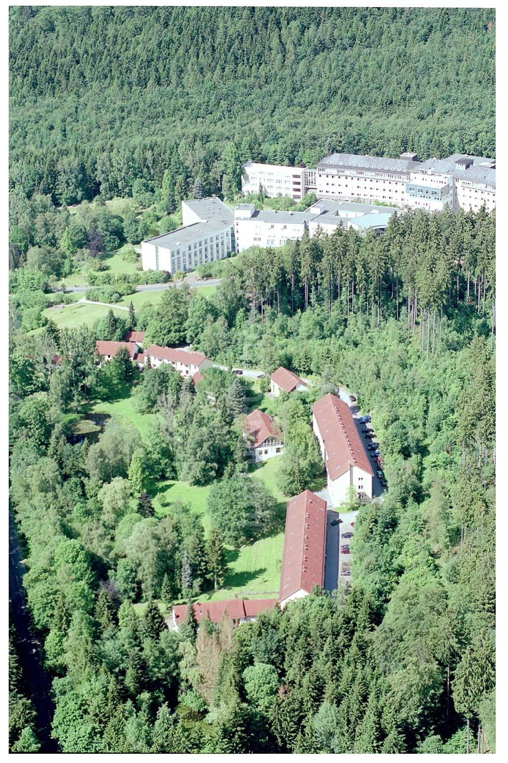 Seesen von oben - Asklepios Kliniken Schildautal gegliedert in ein Akuthaus und eine Klinik für Neurologische Rehabilitation