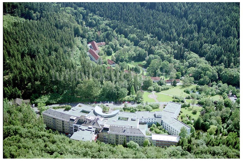 Schildautal aus der Vogelperspektive: Asklepios Kliniken Schildautal gegliedert in ein Akuthaus und eine Klinik für Neurologische Rehabilitation