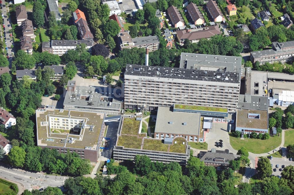 Hamburg aus der Vogelperspektive: Asklepios Klinikum in Hamburg - Wandsbeck