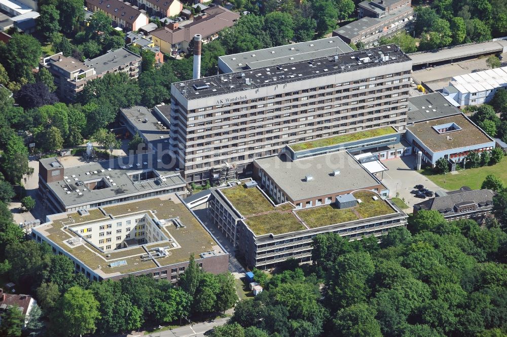 Hamburg aus der Vogelperspektive: Asklepios Klinikum in Hamburg - Wandsbeck