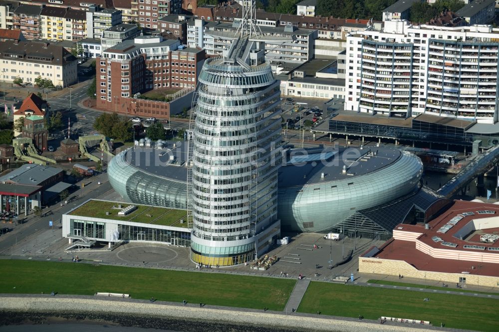 Luftbild Bremerhaven - Atlantic Hotel Sail City und Klimahaus in Bremerhaven im Bundesland Bremen