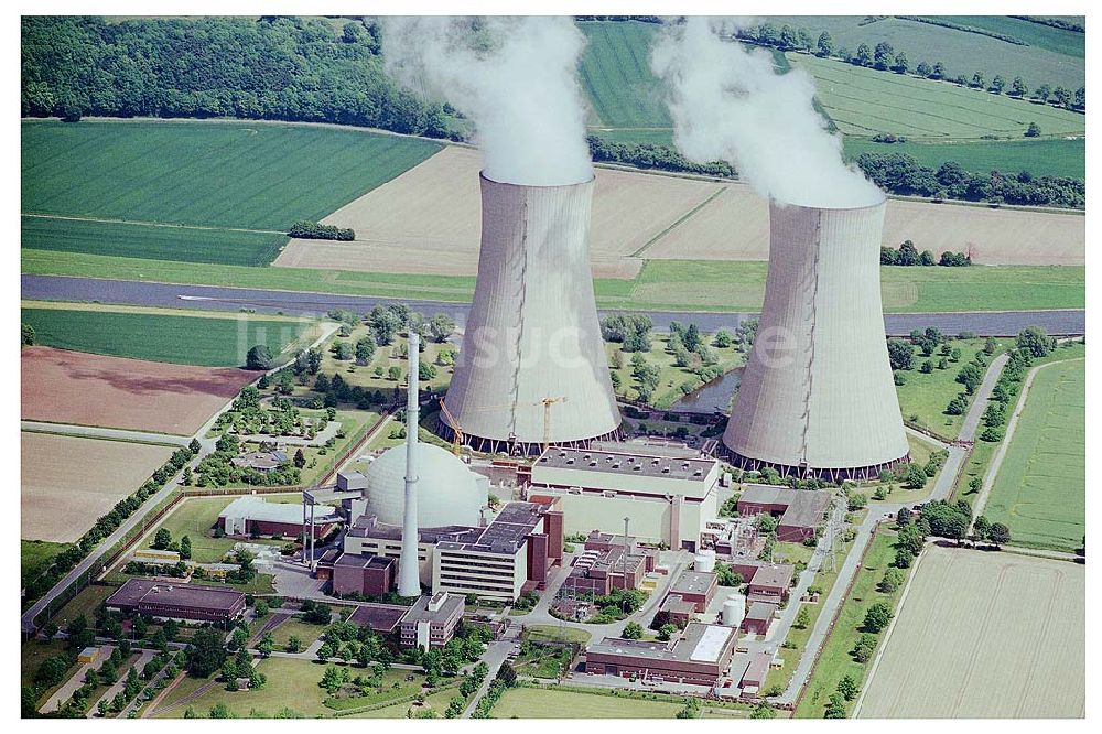 Grohnde aus der Vogelperspektive: Atomkraftwerk Grohnde