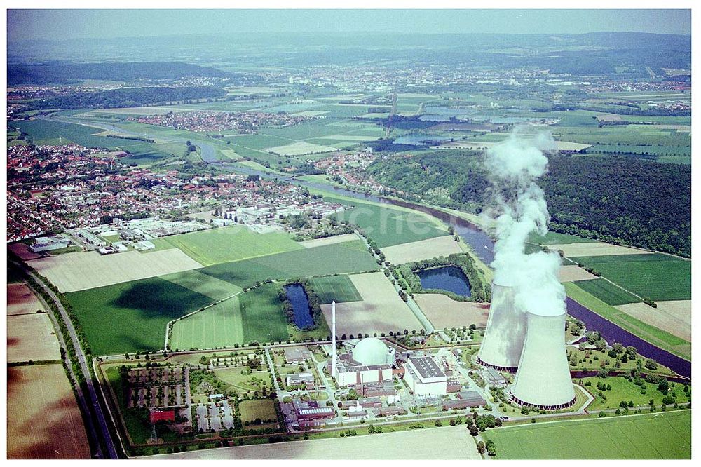 Grohnde von oben - Atomkraftwerk Grohnde