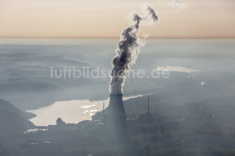 Luftaufnahme Essenbach Unterahrain - Atomkraftwerk Isar II im Landkreis Landshut bei Essenbach Unterahrain im Bundesland Bayern