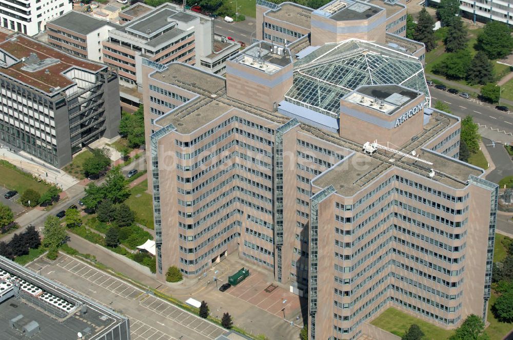 Luftbild Frankfurt am Main - Atricom Bürohaus in Frankfurt-Niederrad