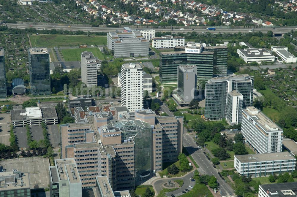 Luftbild Frankfurt am Main - Atricom Bürohaus in Frankfurt-Niederrad