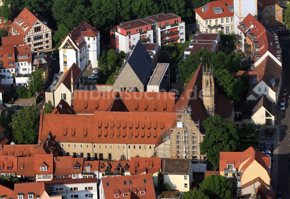 Erfurt von oben - Augustinerkloster in der Altstadt von Erfurt im Bundesland Thüringen