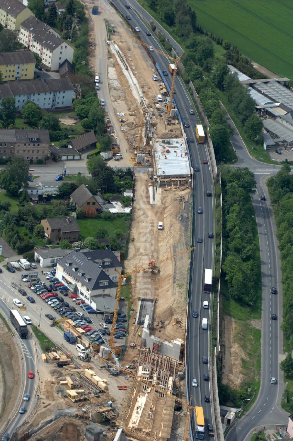 Luftbild Braunschweig - Ausbau des Autobahndreieck Braunschweig-Südwest an der Autobahn A29 / A 391