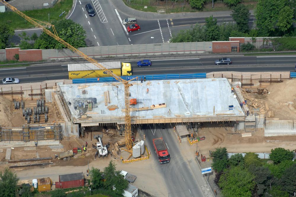 Luftbild Braunschweig - Ausbau des Autobahndreieck Braunschweig-Südwest an der Autobahn A29 / A 391