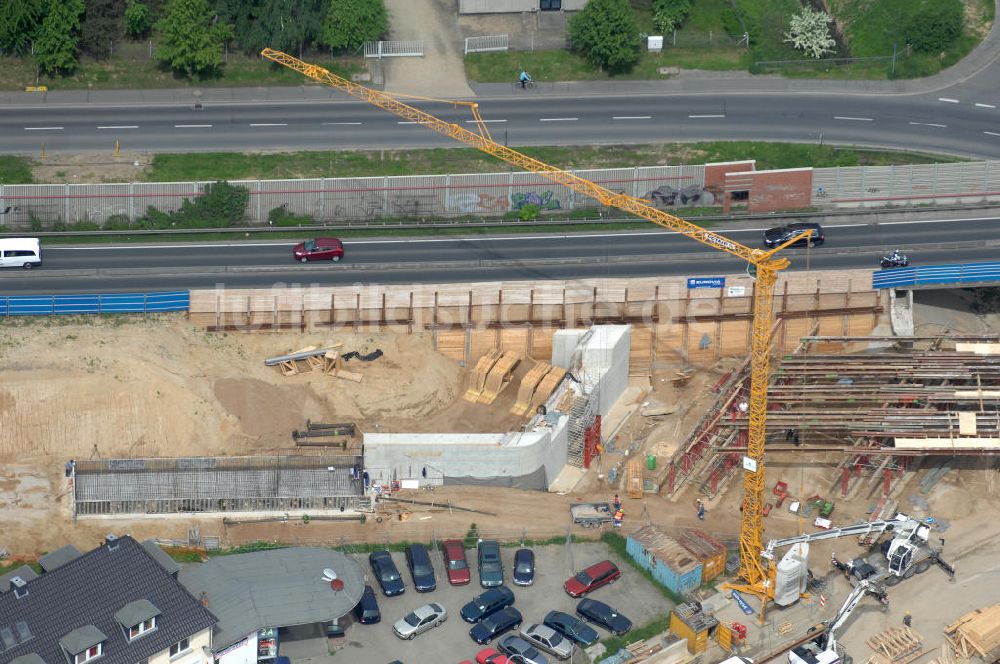 Luftaufnahme Braunschweig - Ausbau des Autobahndreieck Braunschweig-Südwest an der Autobahn A29 / A 391