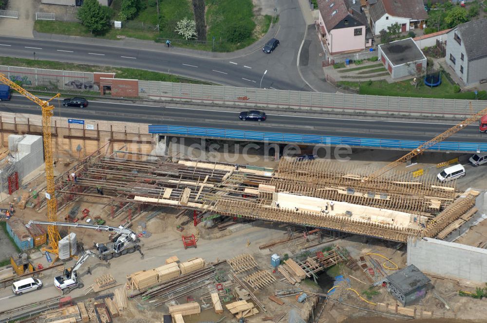 Braunschweig von oben - Ausbau des Autobahndreieck Braunschweig-Südwest an der Autobahn A29 / A 391