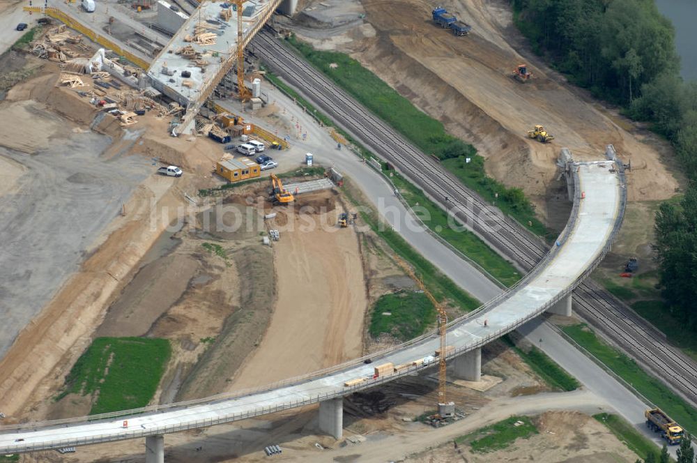 Braunschweig von oben - Ausbau des Autobahndreieck Braunschweig-Südwest an der Autobahn A29 / A 391