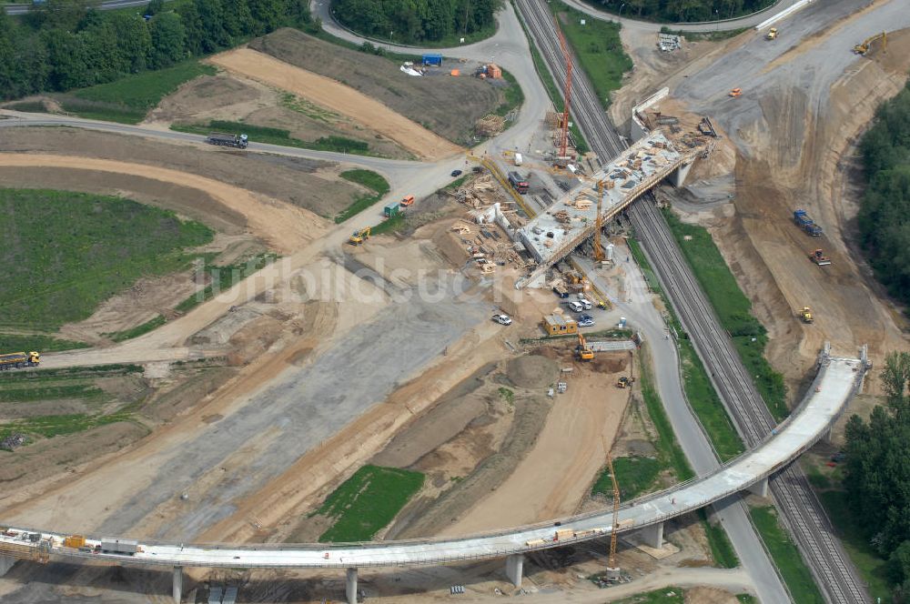 Luftbild Braunschweig - Ausbau des Autobahndreieck Braunschweig-Südwest an der Autobahn A29 / A 391