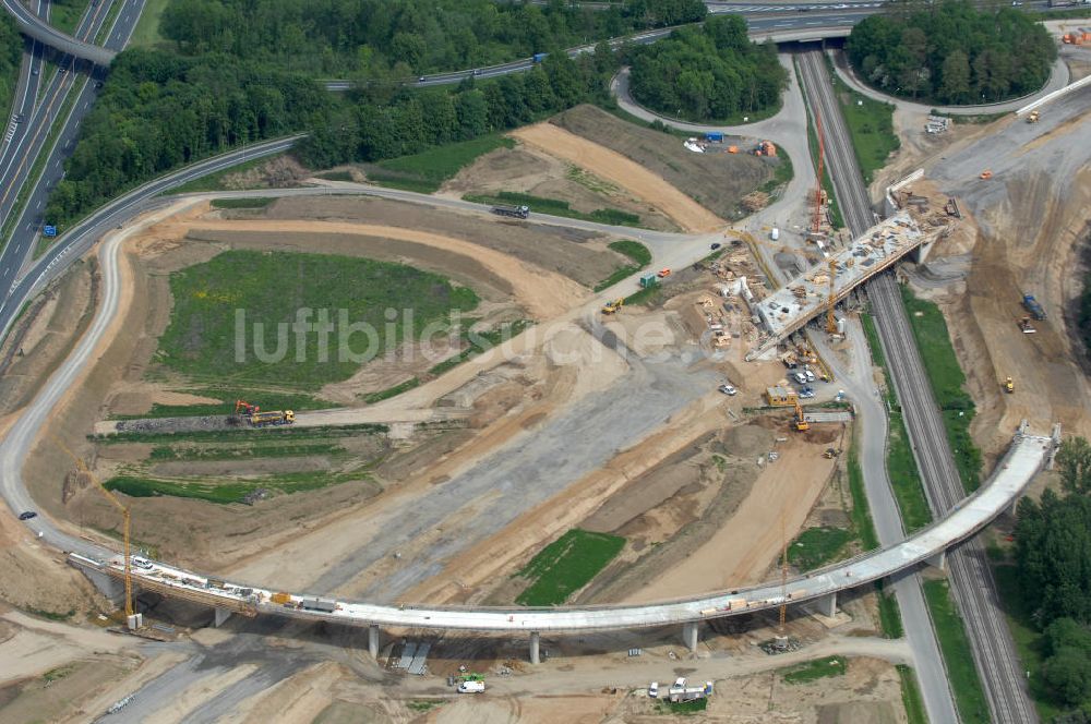 Luftaufnahme Braunschweig - Ausbau des Autobahndreieck Braunschweig-Südwest an der Autobahn A29 / A 391