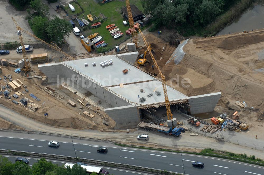 Braunschweig von oben - Ausbau des Autobahndreieck Braunschweig-Südwest an der Autobahn A29 / A 391