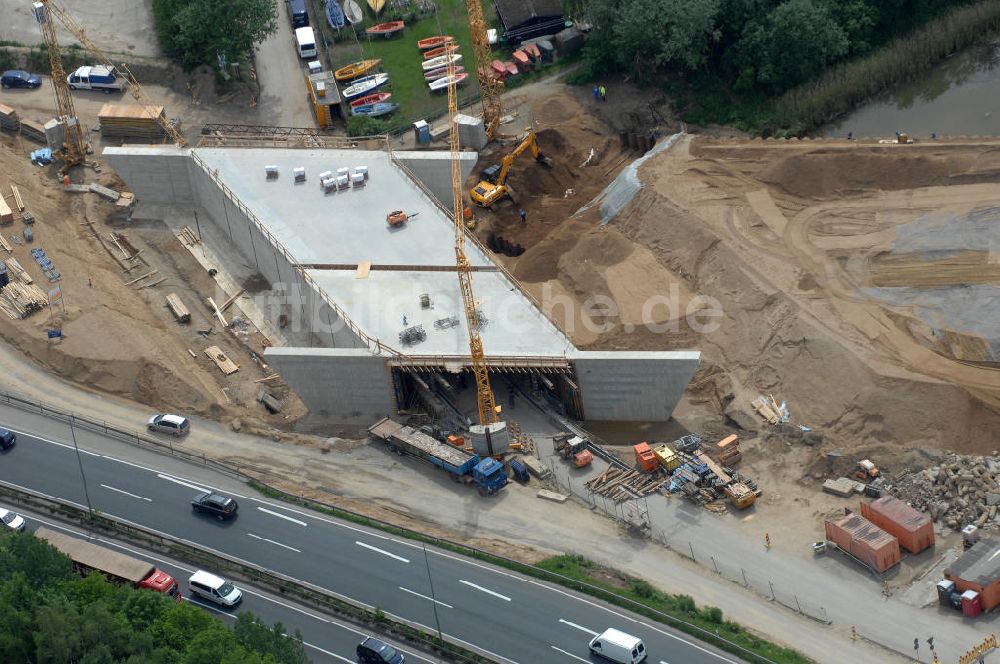 Braunschweig aus der Vogelperspektive: Ausbau des Autobahndreieck Braunschweig-Südwest an der Autobahn A29 / A 391