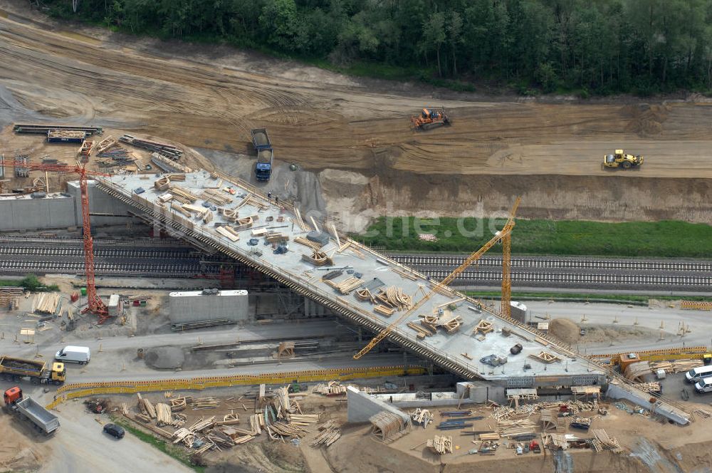 Braunschweig von oben - Ausbau des Autobahndreieck Braunschweig-Südwest an der Autobahn A29 / A 391