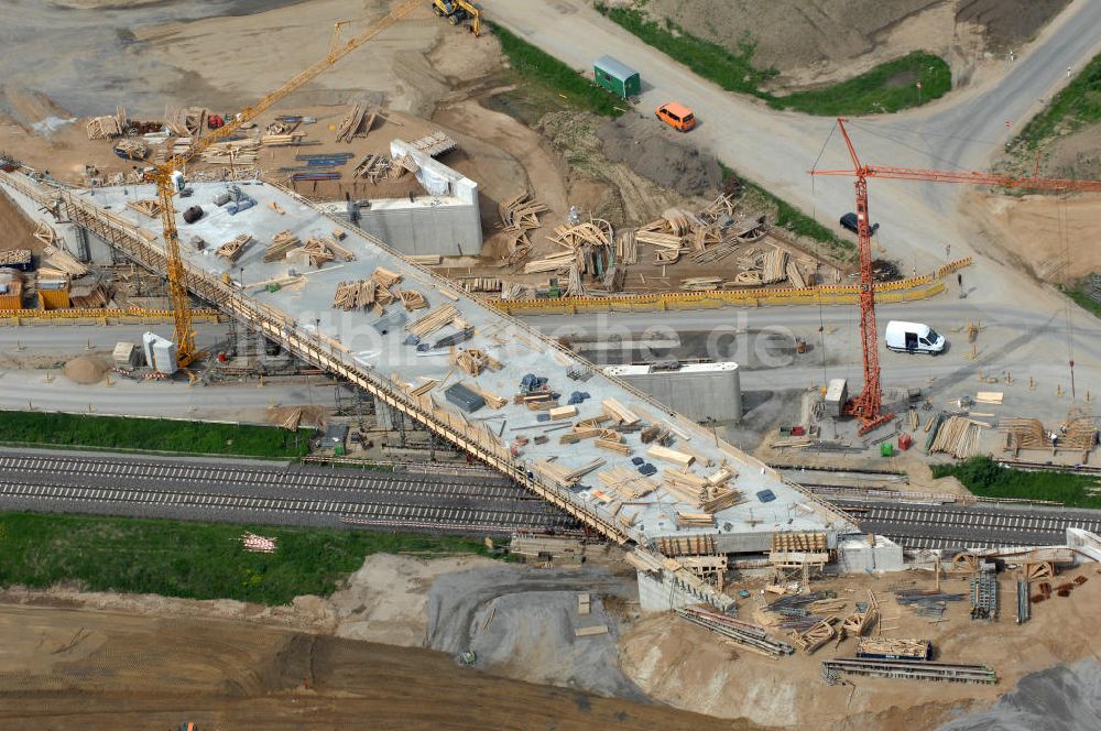 Luftbild Braunschweig - Ausbau des Autobahndreieck Braunschweig-Südwest an der Autobahn A29 / A 391