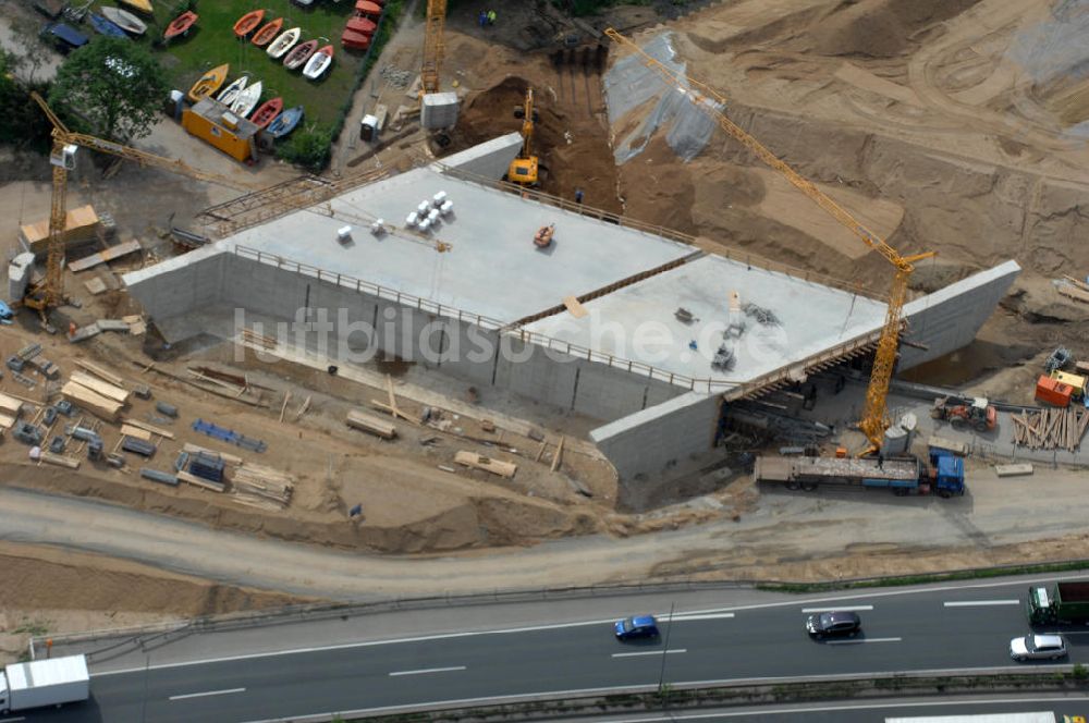 Braunschweig aus der Vogelperspektive: Ausbau des Autobahndreieck Braunschweig-Südwest an der Autobahn A29 / A 391