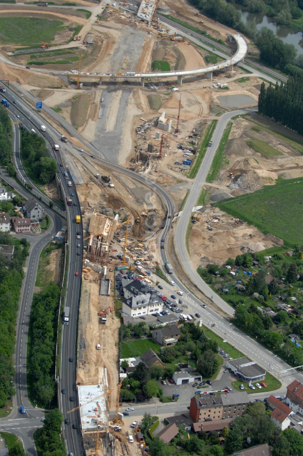 Luftbild Braunschweig - Ausbau des Autobahndreieck Braunschweig-Südwest an der Autobahn A29 / A 391