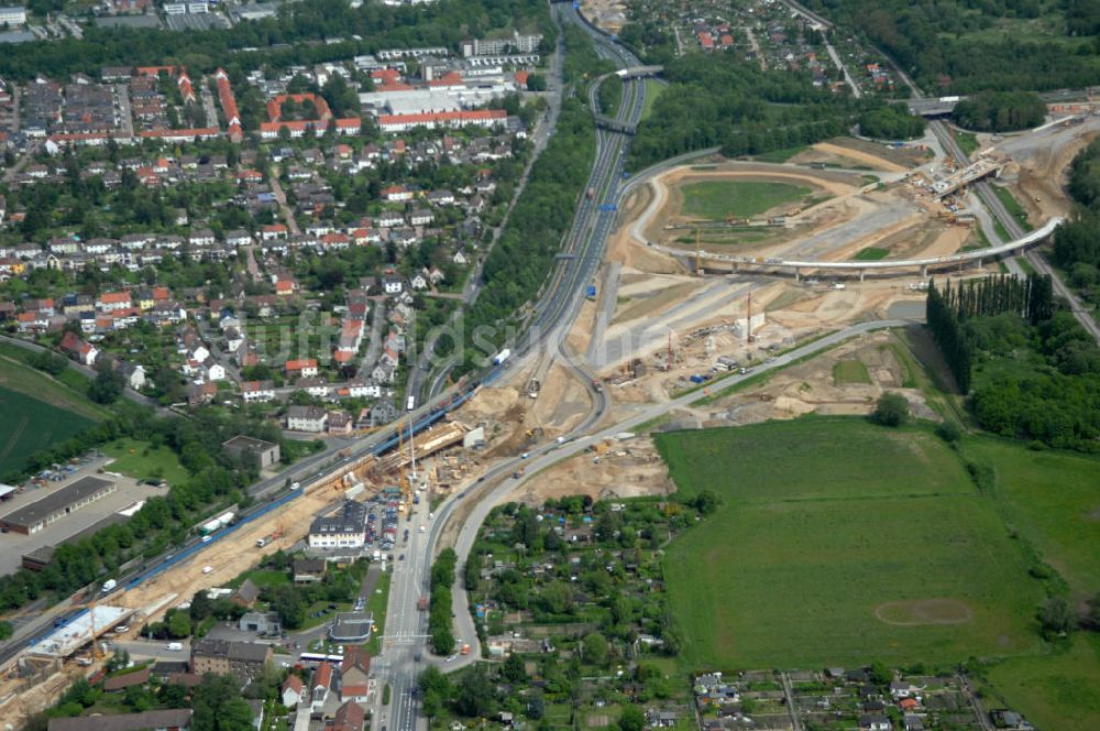 Luftbild Braunschweig - Ausbau des Autobahndreieck Braunschweig-Südwest an der Autobahn A29 / A 391