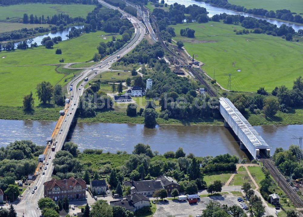 Luftaufnahme Dessau-Roßlau - Ausbau der B184