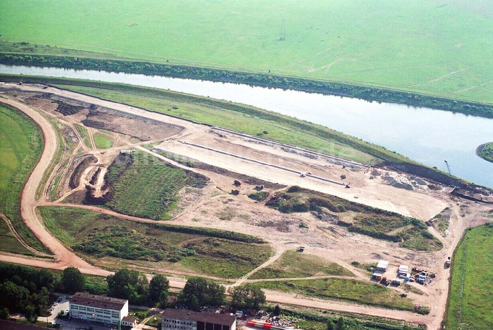 Luftaufnahme Magdeburg(Sachsen-Anhalt) - Ausbau des Binnenhafens Magdeburg