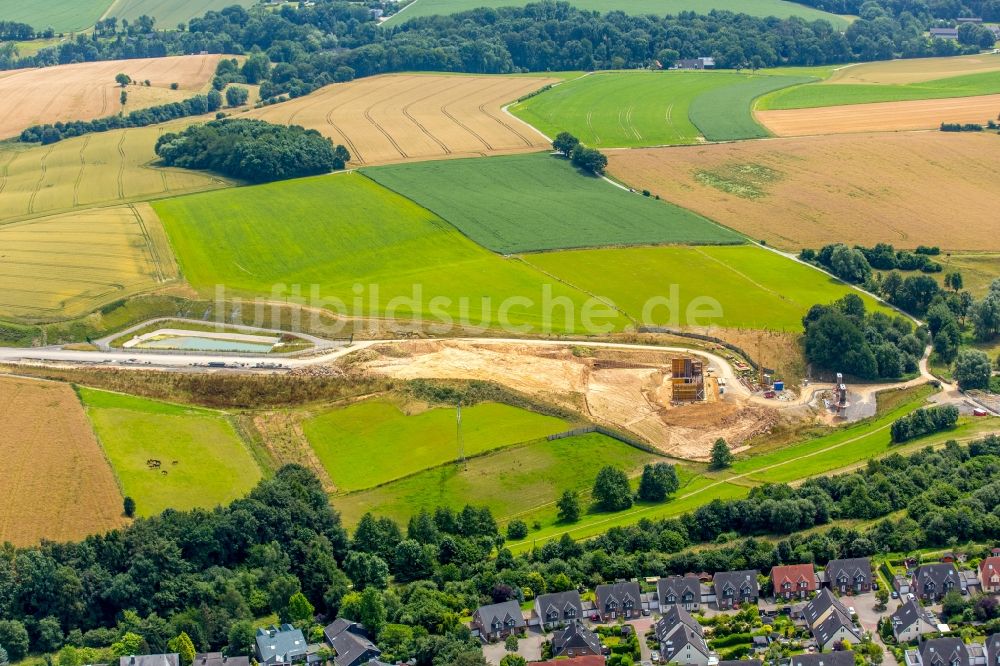 Luftbild Heiligenhaus - Ausbau der Bundesautobahn A 44 im Süden von Heiligenhaus im Bundesland Nordrhein-Westfalen