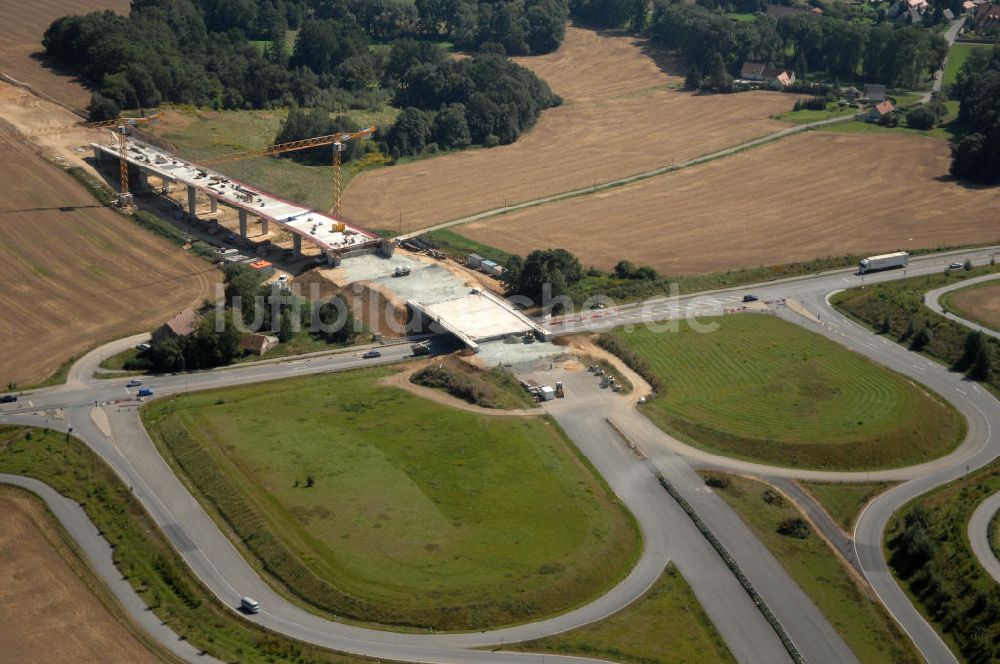 Luftbild Löbau - Ausbau der B 178 an der Ortsumfahrung Löbau