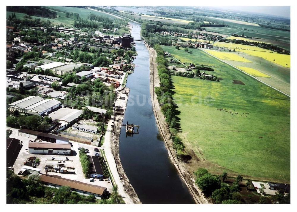 Luftbild Niegripp / Sachsen-Anhalt - Ausbau des Elbe-Havel-Kanales bei Niegripp östlich von Hohenwarthe in Sachsen-Anhalt