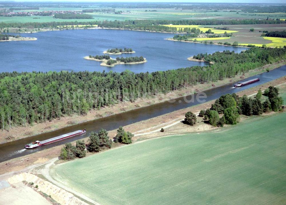 Parey / Sachsen-Anhalt aus der Vogelperspektive: Ausbau des Elbe-Havel-Kanales bei Parey in Sachsen-Anhalt