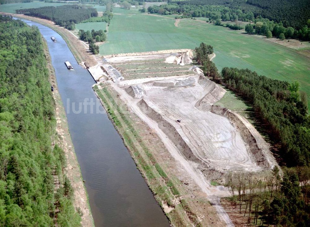 Luftaufnahme Parey / Sachsen-Anhalt - Ausbau des Elbe-Havel-Kanales bei Parey in Sachsen-Anhalt