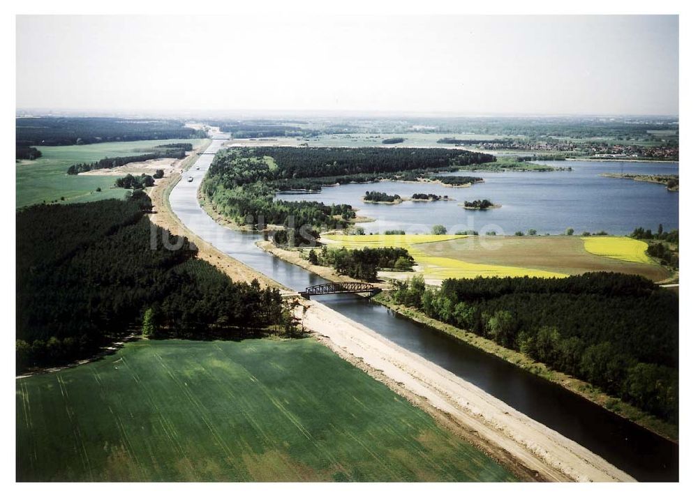 Luftbild Parey / Sachsen-Anhalt - Ausbau des Elbe-Havel-Kanales bei Parey in Sachsen-Anhalt